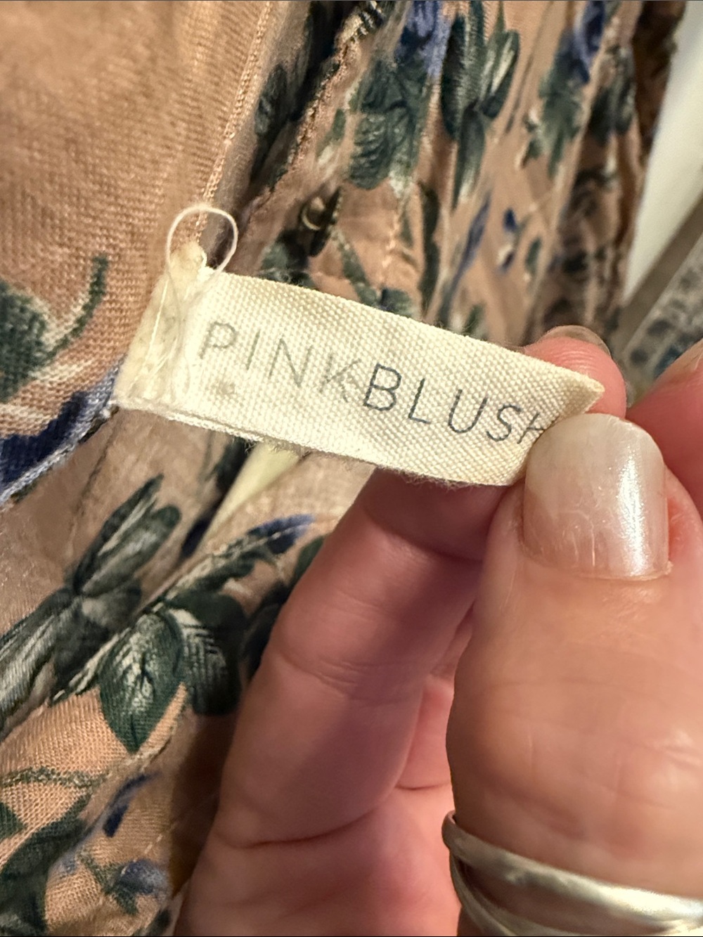 PinkBlush Floral Blouse in Dusty Pink